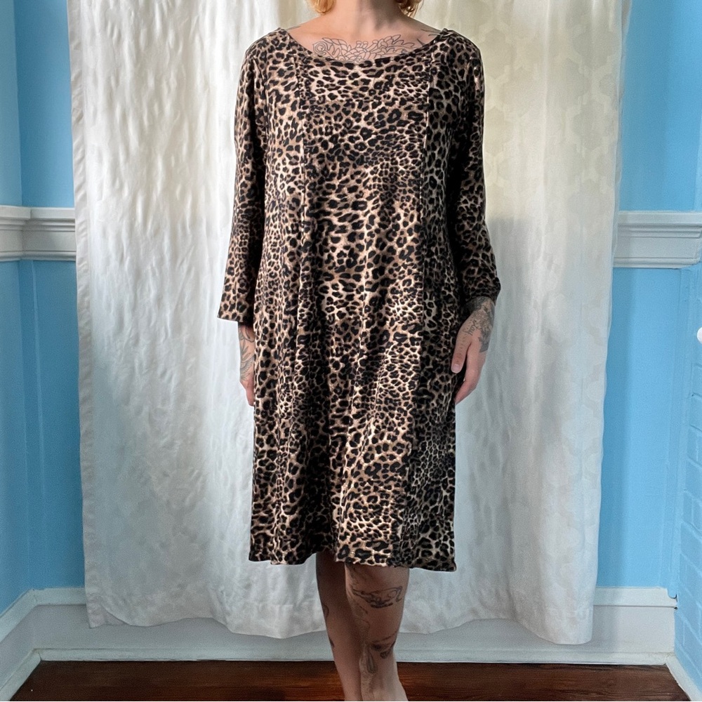torrid x betsey johnson plus size baggy cheetah dress backless size 2x